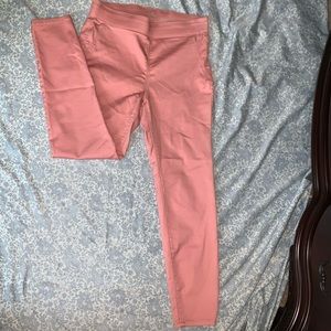 Pink Ny&Company high waisted pull-on ankle legging